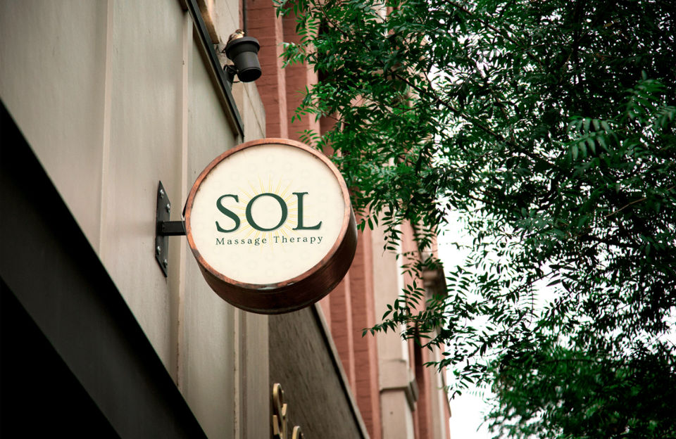 massage therapy storefront mock up