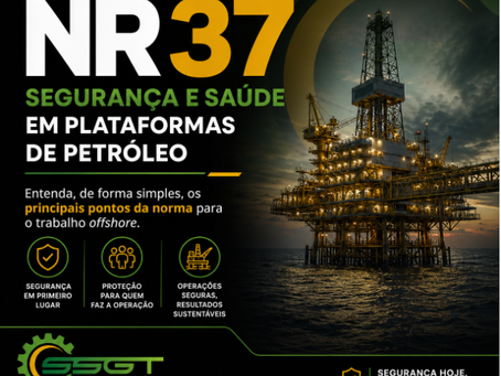 A NR 37 é a Norma Regulamentadora que estabelece os requisitos de segurança, saúde e condições de vivência para o trabalho a bordo de plataformas de petróleo.
