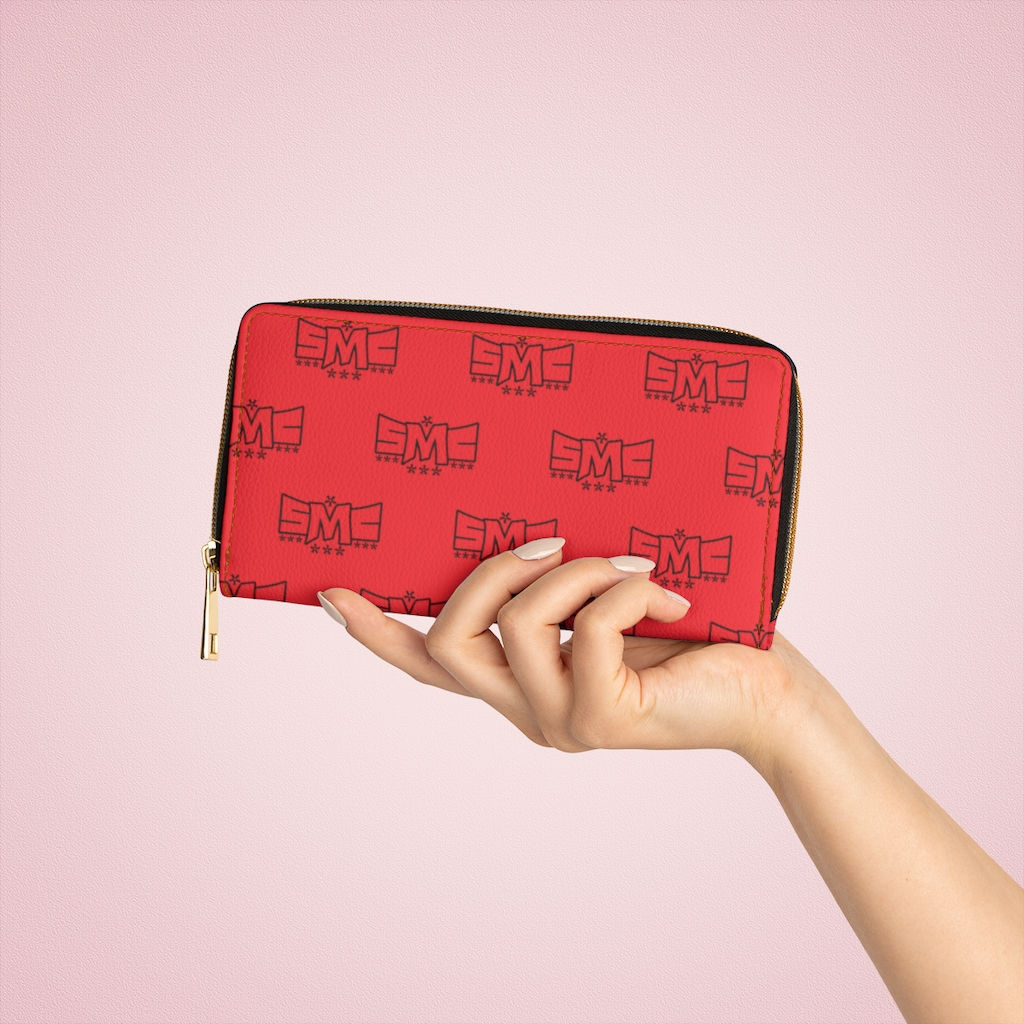 SMC Monogram Zipper Wallet (Signature Red)