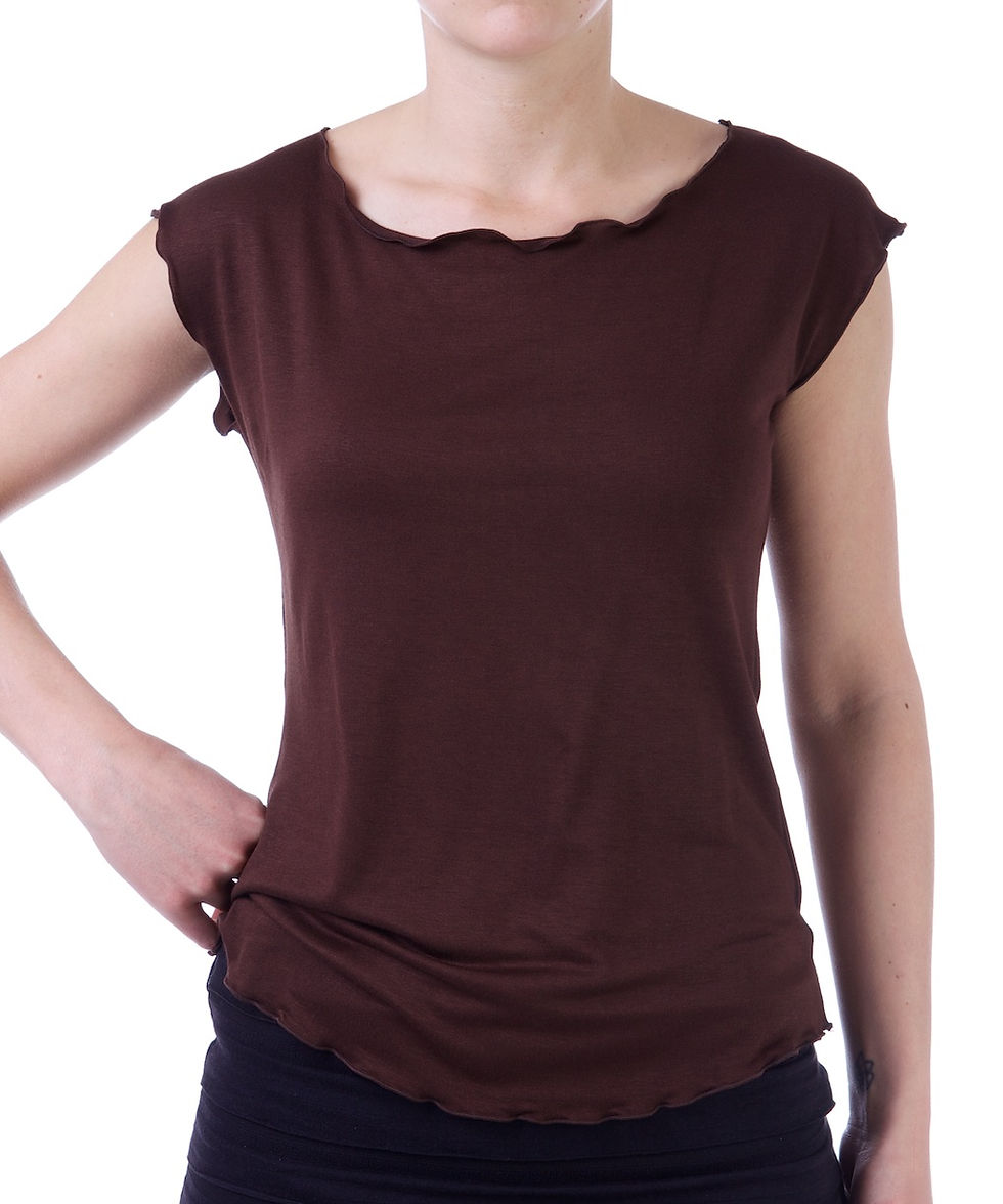 Thumbnail: Drapey Tee with rolled hem- Available in 13 colours
