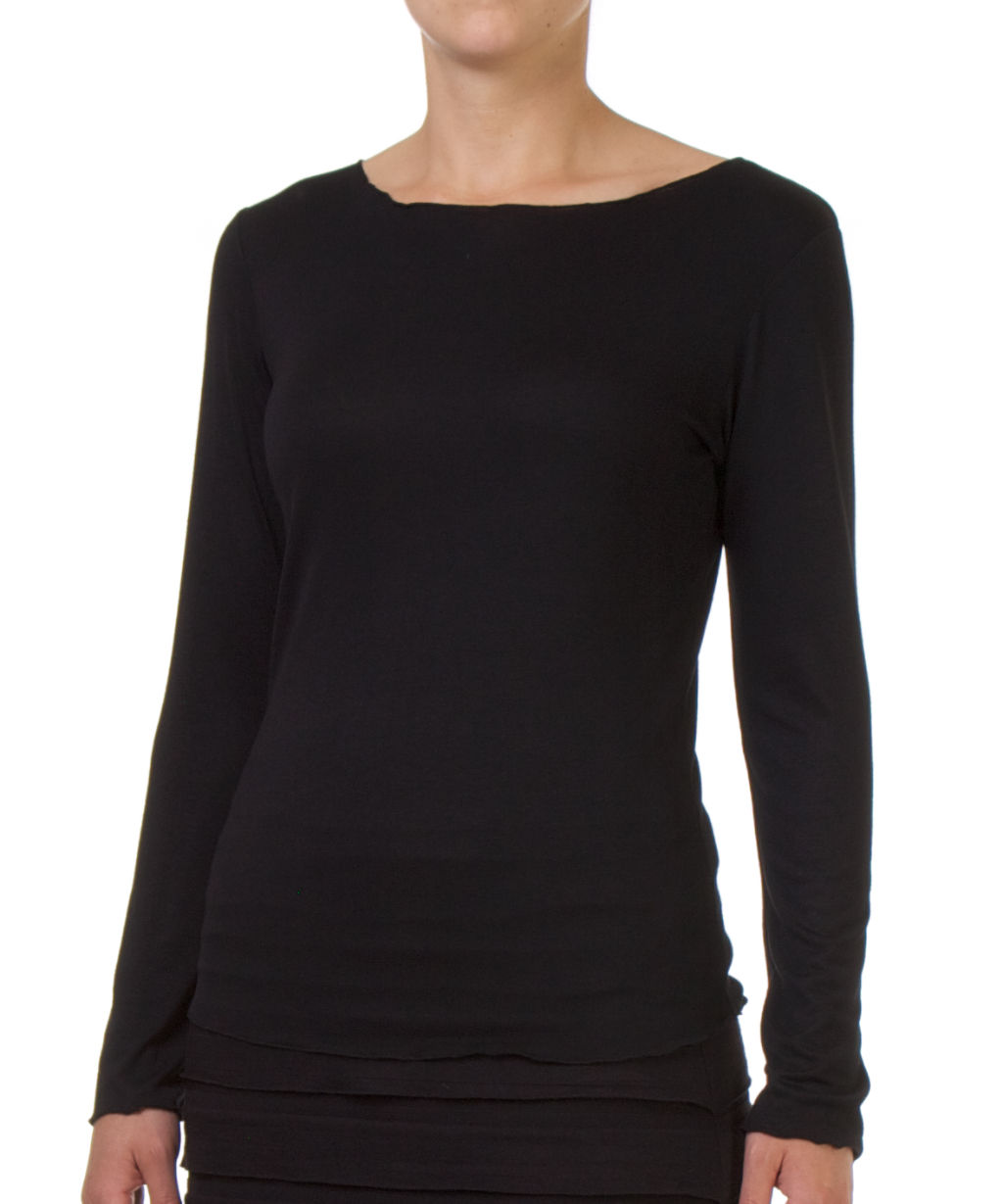 Long sleeve top-Black