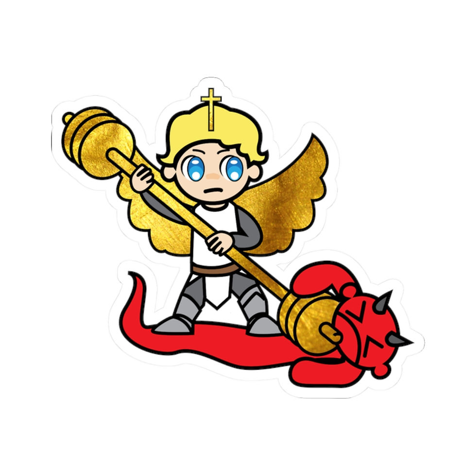 Thumbnail: Saint Michael The Archangel Kawaii Stickers