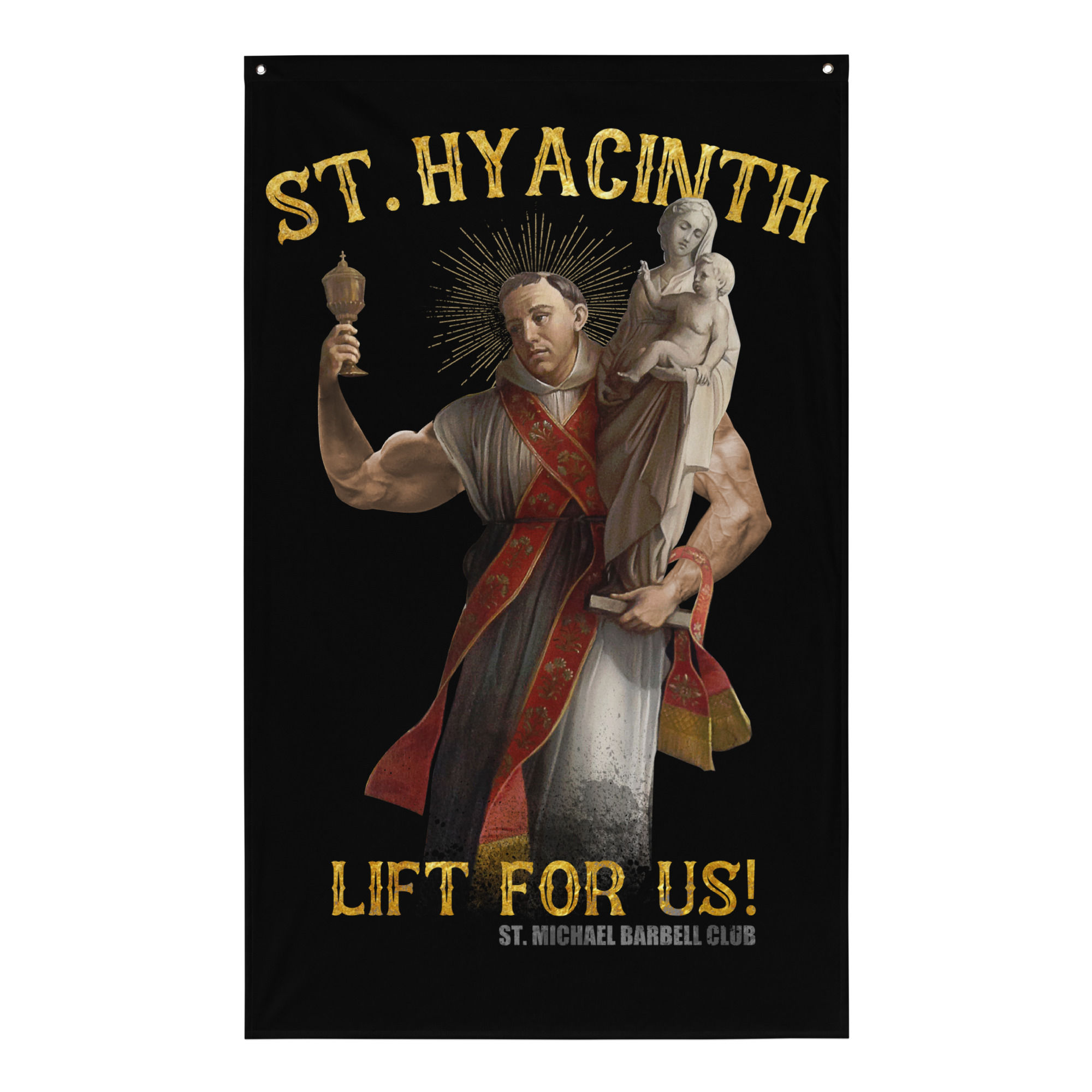 St. Hyacinth Patron Saint of Weightlifting Flag