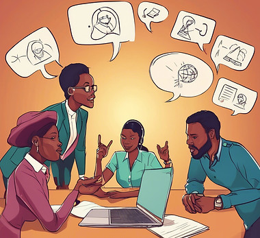 A group of African communication experts brain storming.jpg