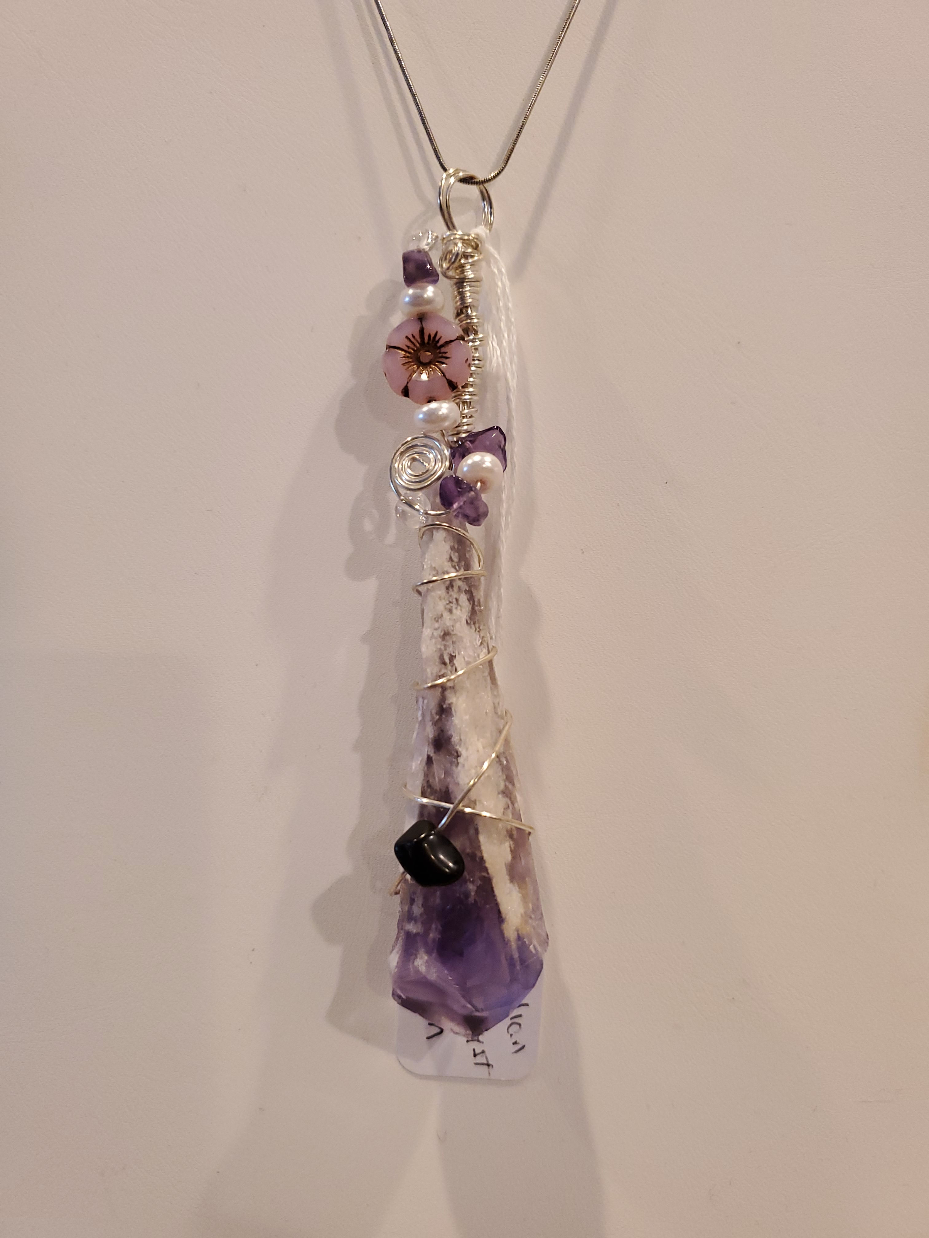 Brazilian Amethyst Chevron Pendant