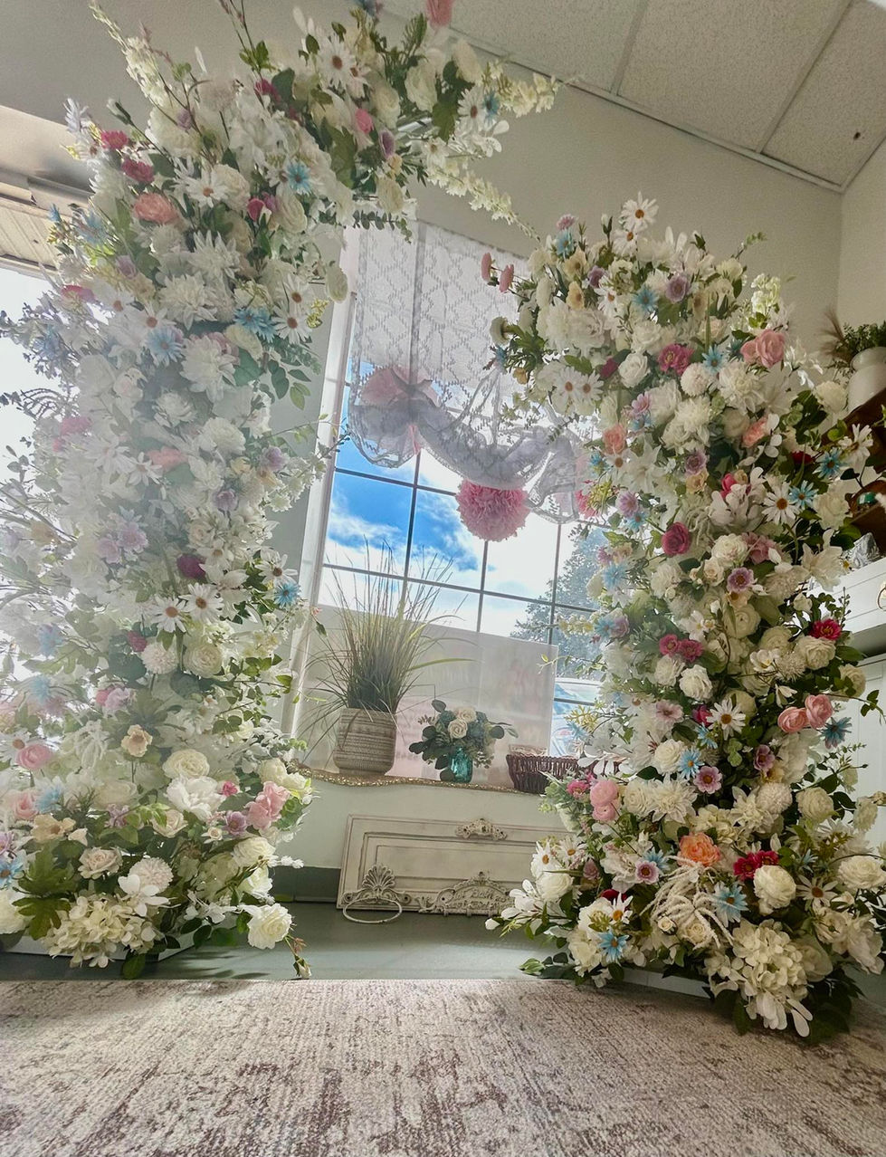 Flower Arch and Flower Wall Rental Combo