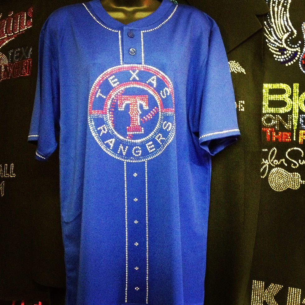 Rangers Rhinestone Baseball jersey