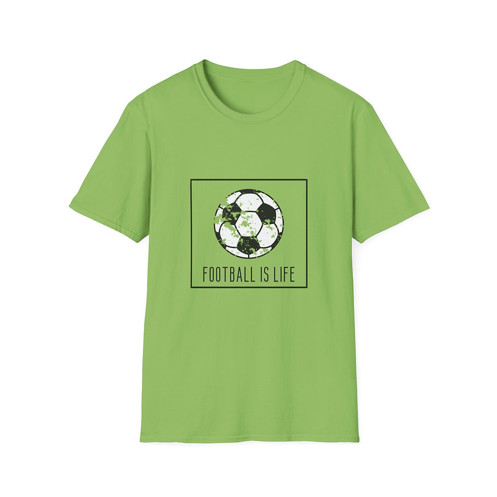 תמונה ממוזערת: Football is life t-shirt For Women Or Men Soccer Funny Football , School Team 