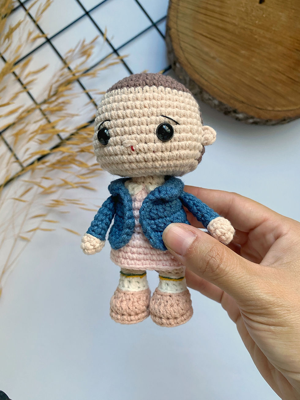Miniatura: Onze Stranger Things Amigurumi + Suporte