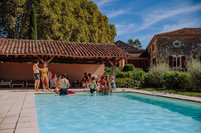 Piscine du Bastion du Prince Noir - Château de Poudenas