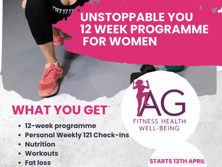 Unstoppable You 12 week programme for Women Over 40
Fitness, Fat Loss, Health & Wellbeing