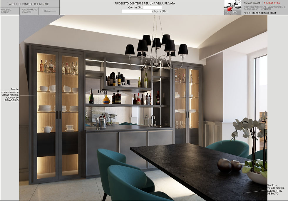 Interior Design Seminterrato villa