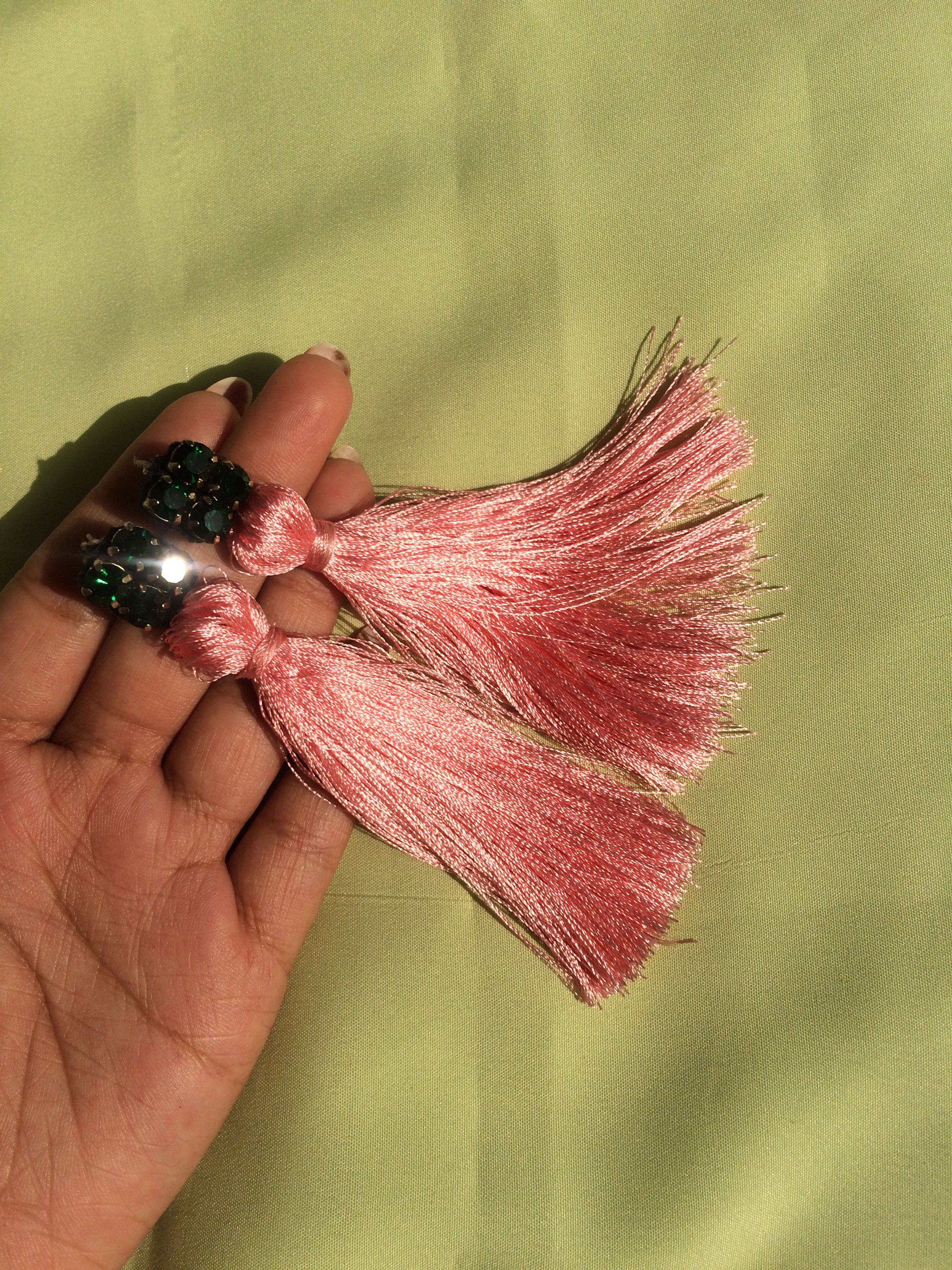 Sworoski Stone Satin Fringes Earrings