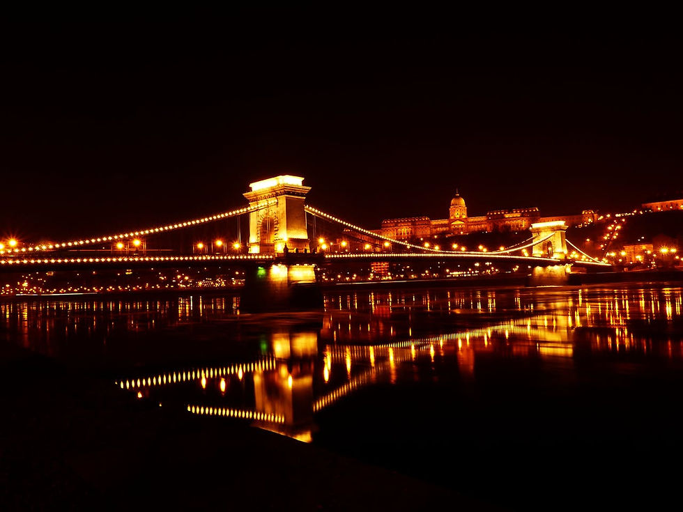 Night view of Budapest Chain Bridge and Buda Castle, the best lads holiday destination in Europe for stag weekends