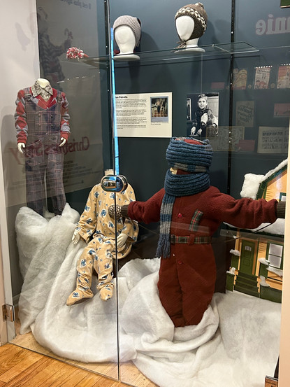 Museum display of costumes from the A Christmas Story movie