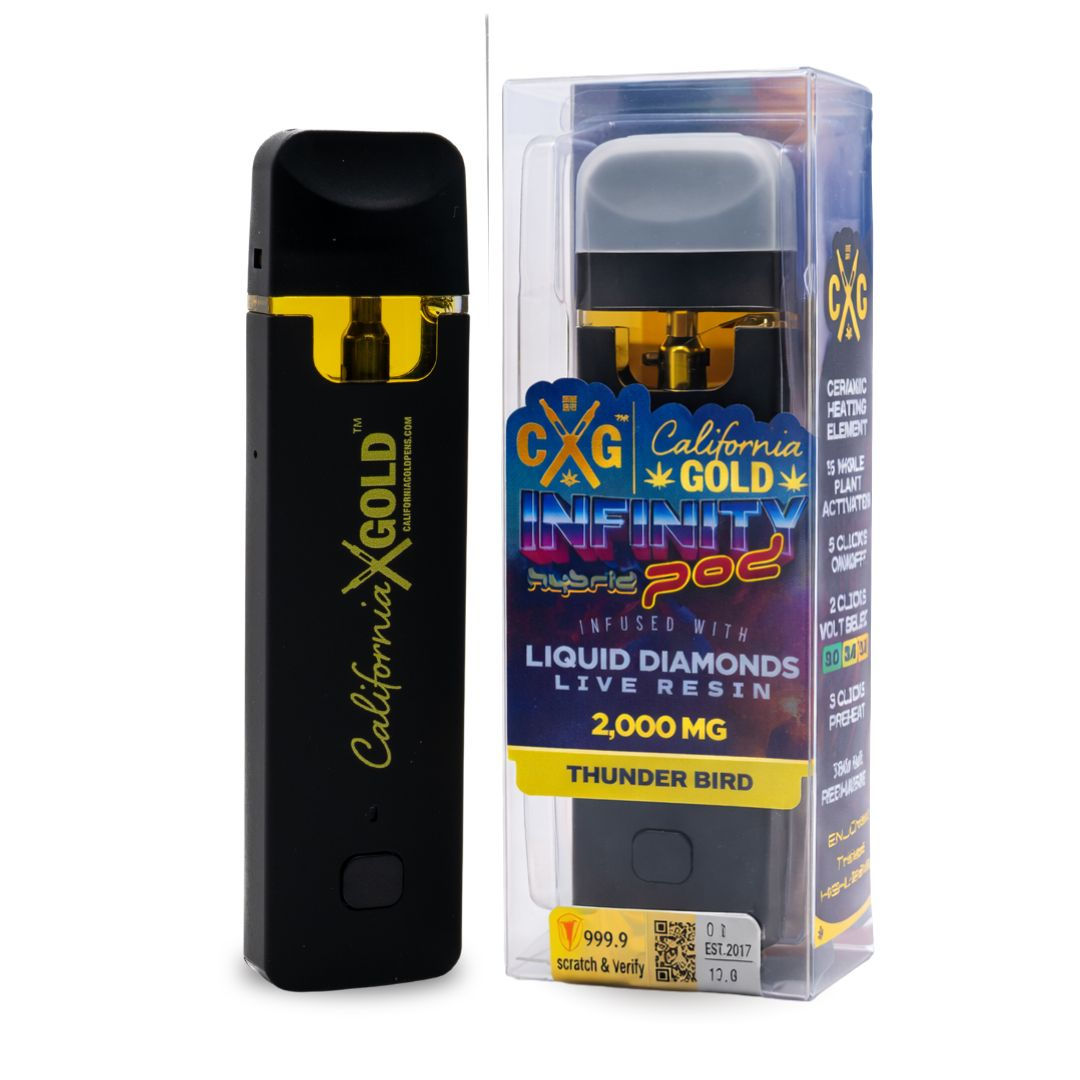 CALIGOLD INFINITY POD DISPOSABLE - HYBRID | 2000MG