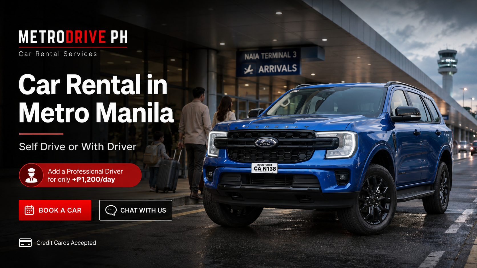 MetroDrive PH Car Rental in Metro Manila - NAIA Terminal 3