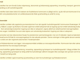 Ny lokal avfallsforskrift
