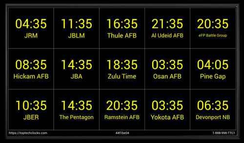 TTC-S49-W LCD Time Zone Clock, Single 49