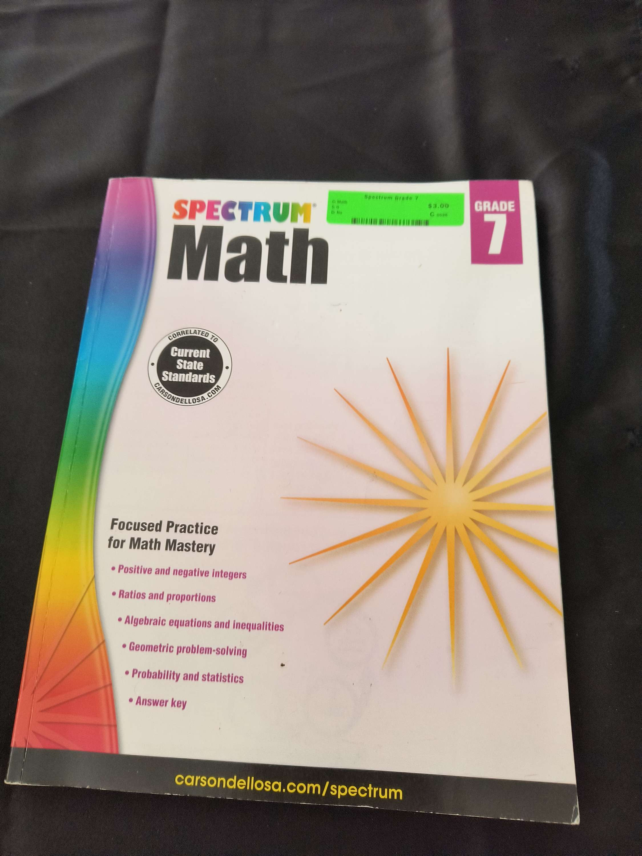 Spectrum Math Grade 7