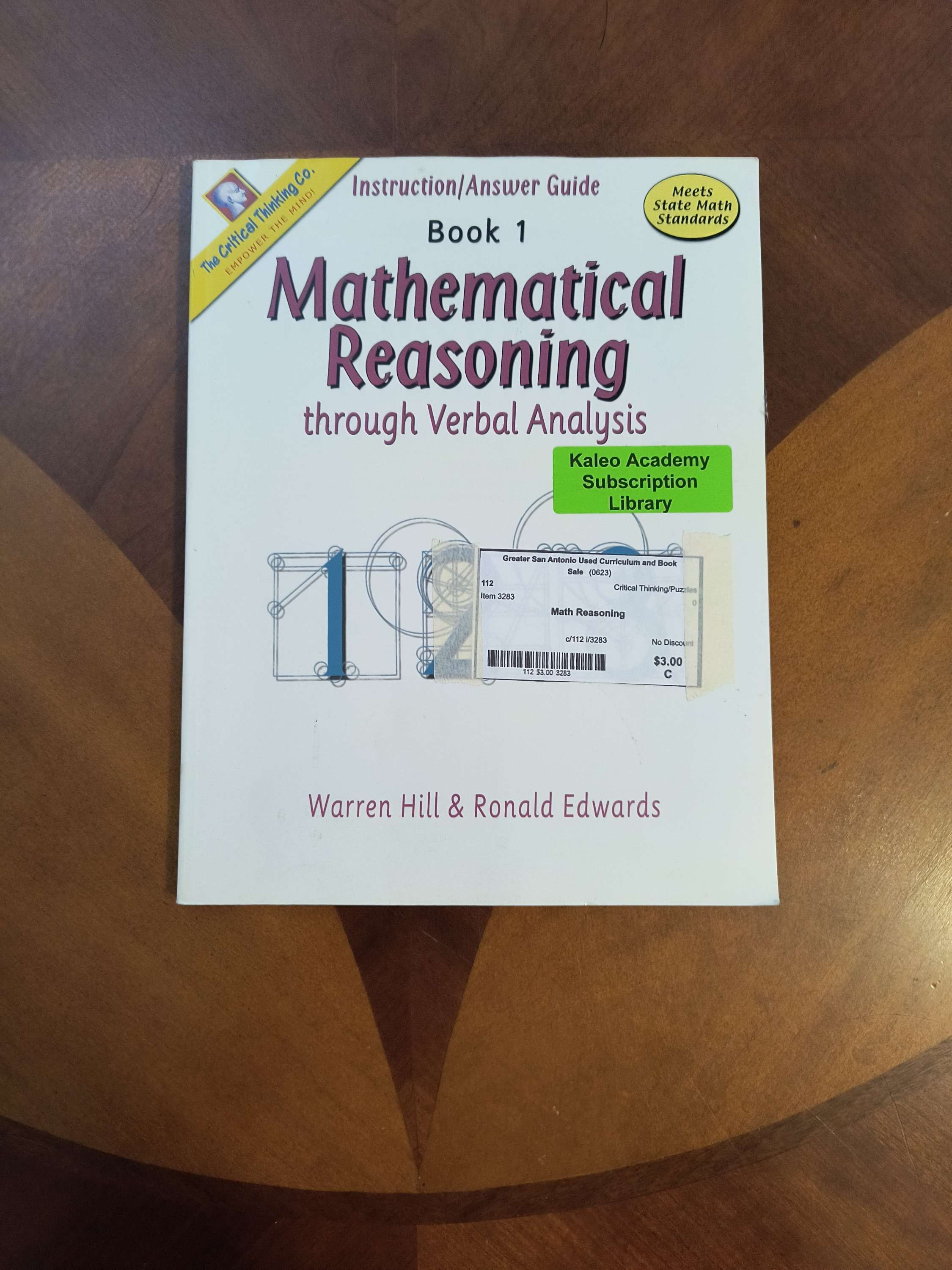 Critical Thinking Co. - Mathematical Reasoning Answer Book 1