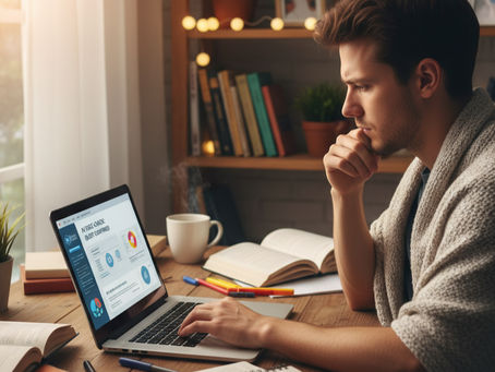 Student fact-checking ChatGPT response on a laptop with textbooks