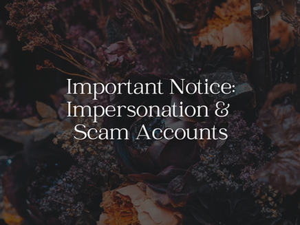 Important Notice: Impersonation & Scam Accounts