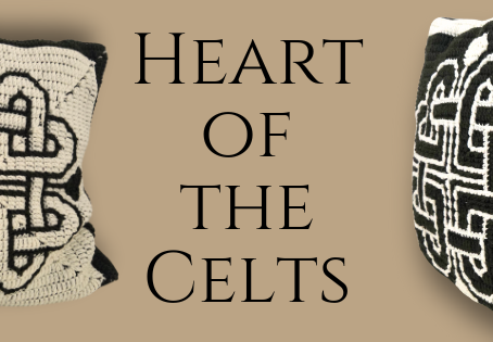 Celtic Charm: A Removable Mosaic Crochet Pillow Cover for Timeless Style
