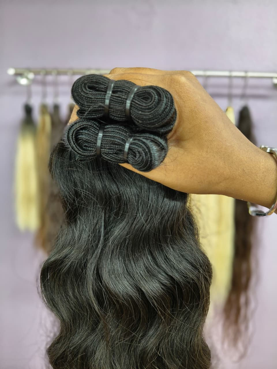 Thumbnail: Natural Black Wefted Bundles