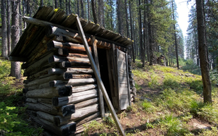old outhouse for miners