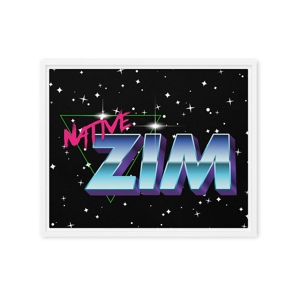 Thumbnail: Stars x Abduction Logo Framed canvas