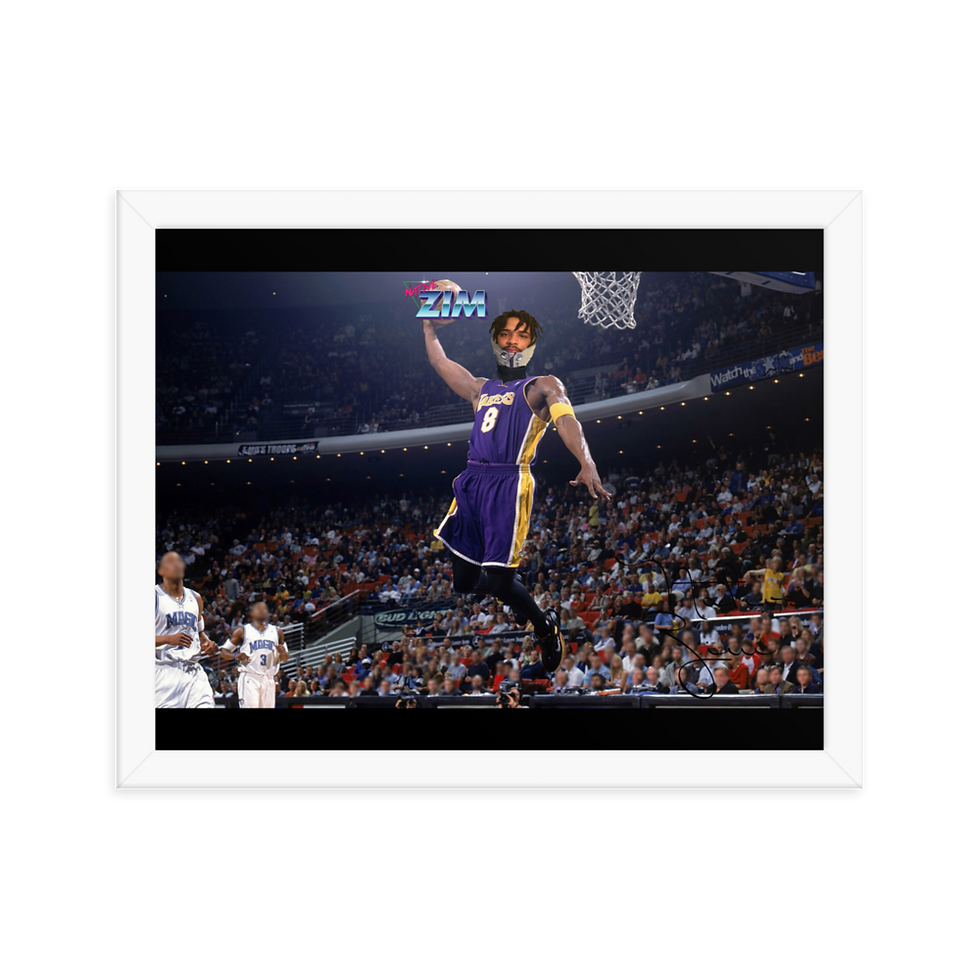 Thumbnail: Freeze Frame Native Zim Dunk Purple Jersey Framed poster
