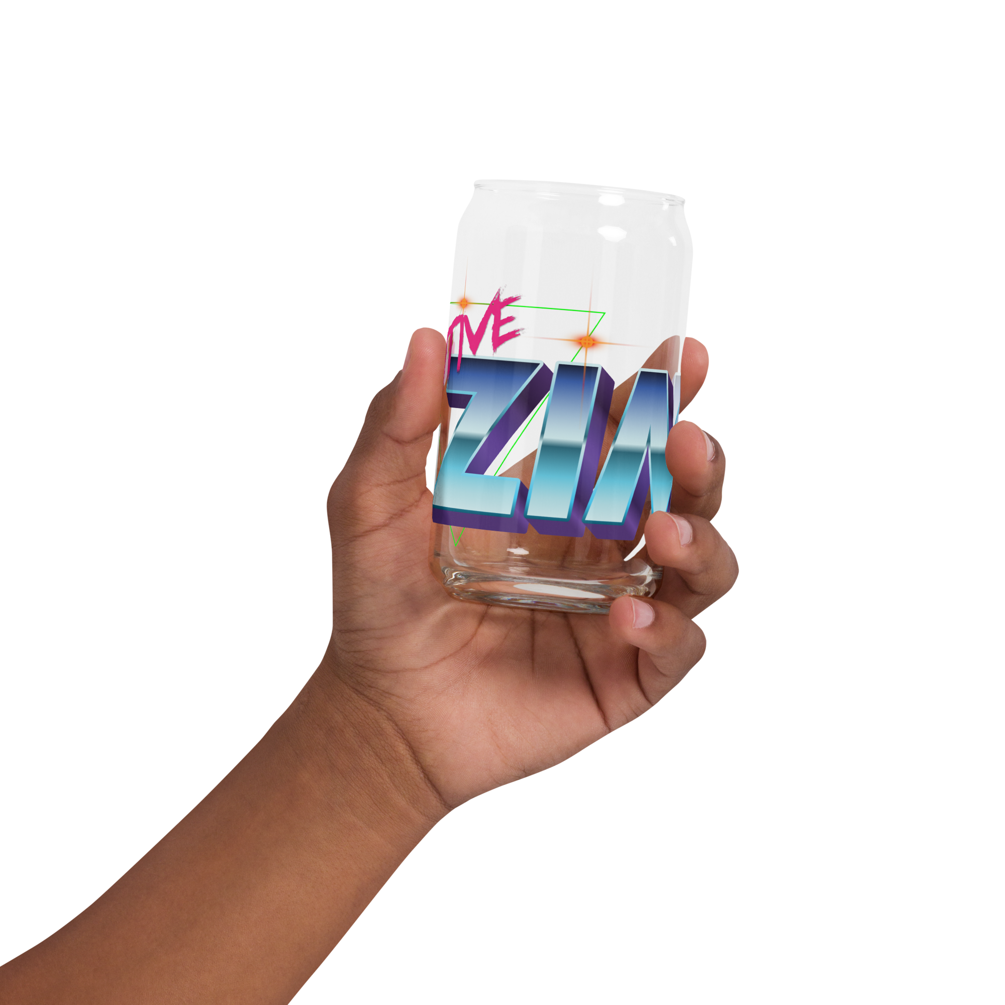 Red Star Logo Can-shaped glass