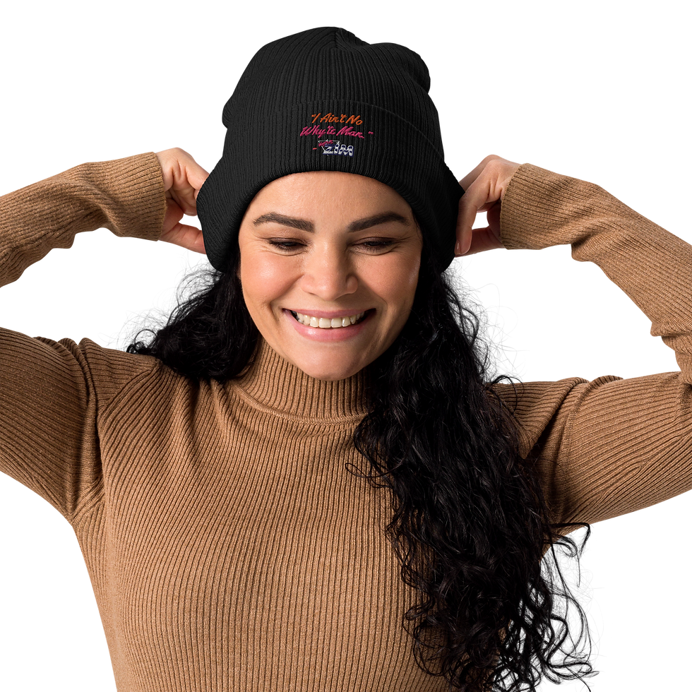 Thumbnail: "I Ain't No Why'te Man" Organic ribbed beanie