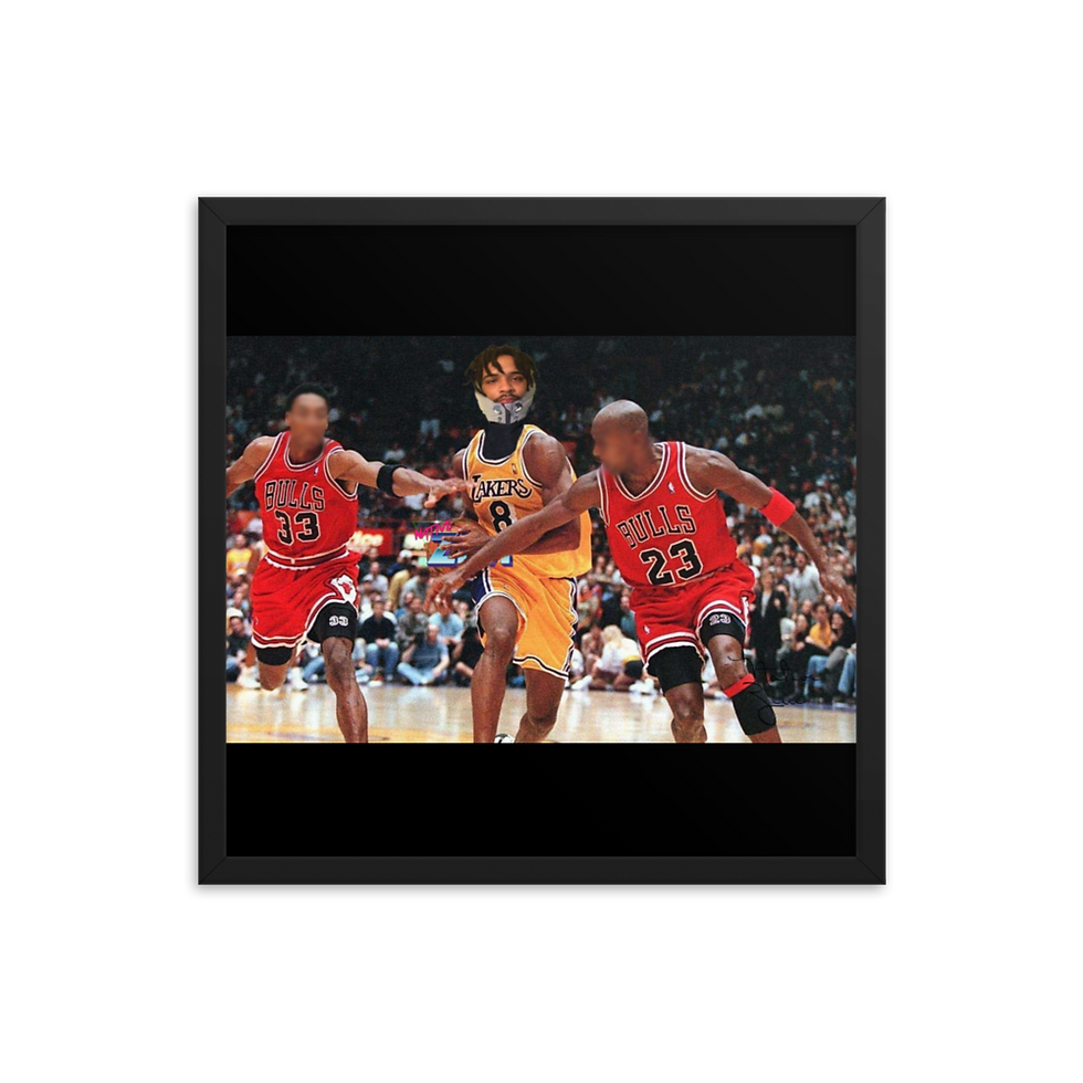 Thumbnail: Freeze Frame Native Zim Vs Mike Scottie Meme Framed poster