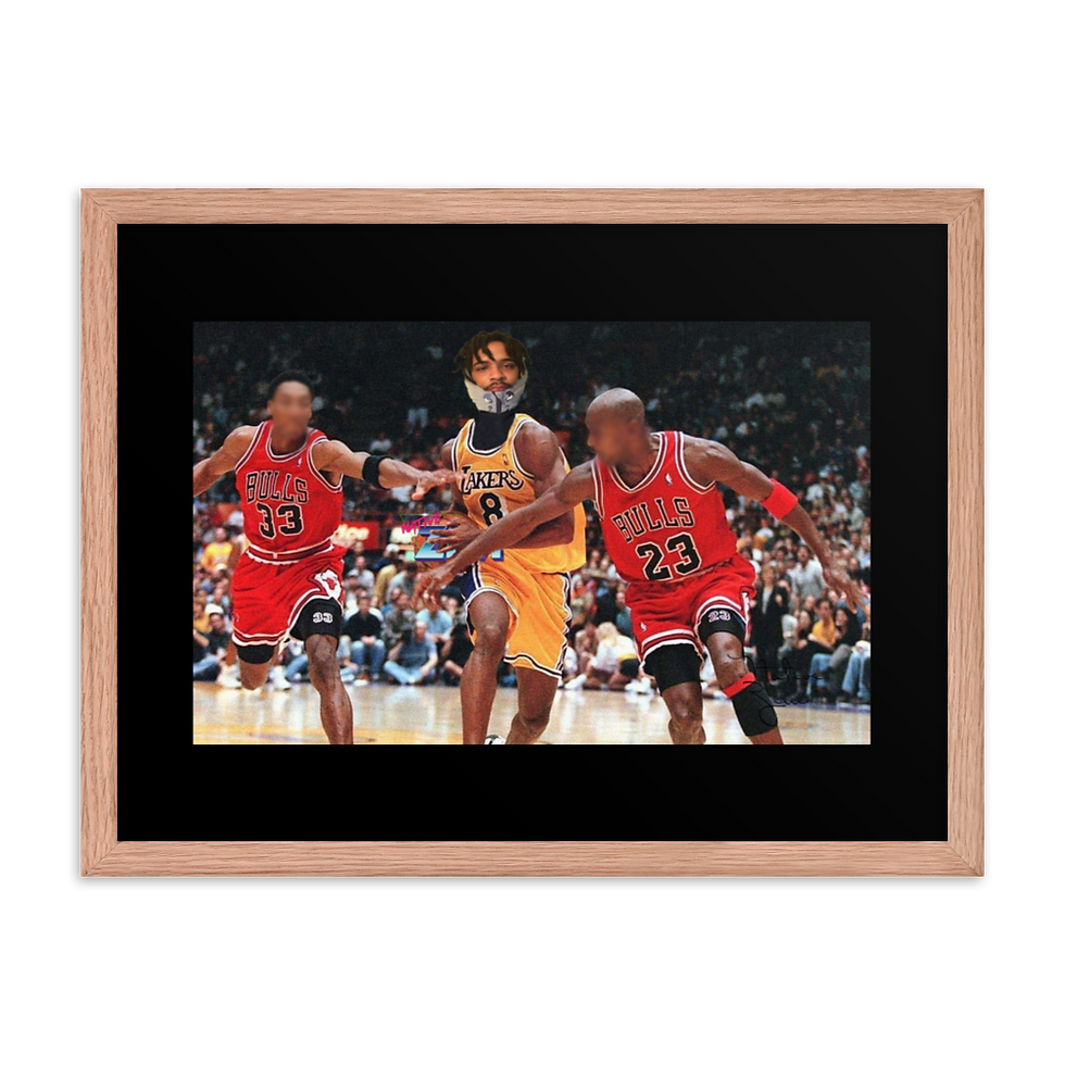 Thumbnail: Freeze Frame Native Zim Vs Mike Scottie Meme Framed poster