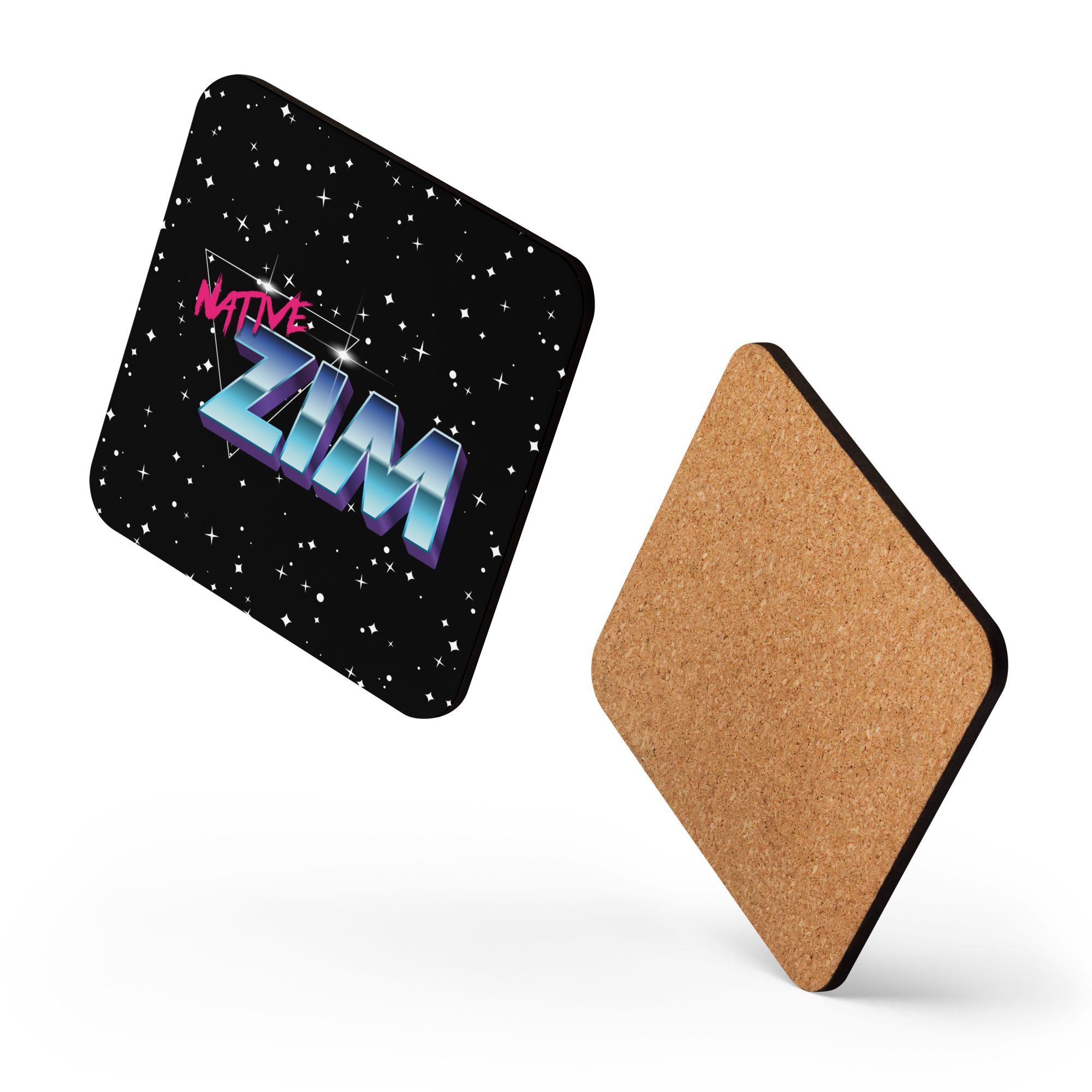 Stars x Logo Cork-back coaster