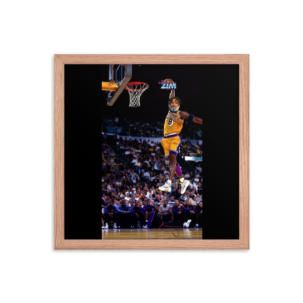 Thumbnail: Freeze Frame Native Zim Dunk Meme 4 Framed poster