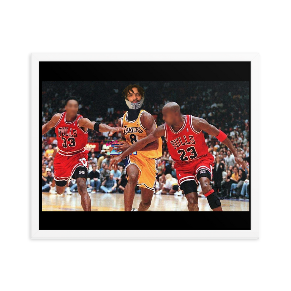 Thumbnail: Freeze Frame Native Zim Vs Mike Scottie Meme Framed poster