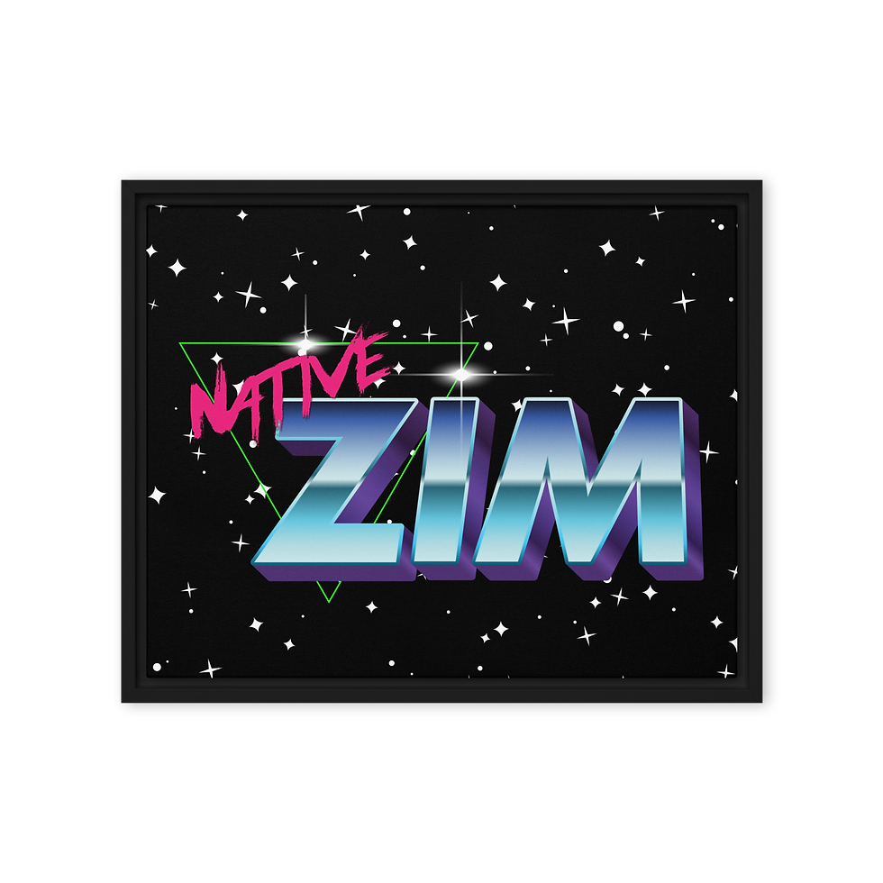 Thumbnail: Stars x Abduction Logo Framed canvas