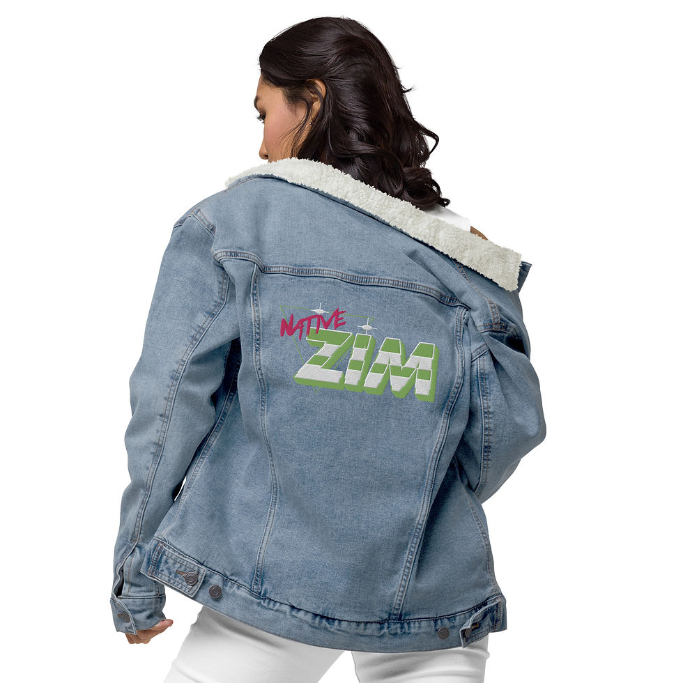 Thumbnail: Abduction Logo Unisex Denim Sherpa Jacket