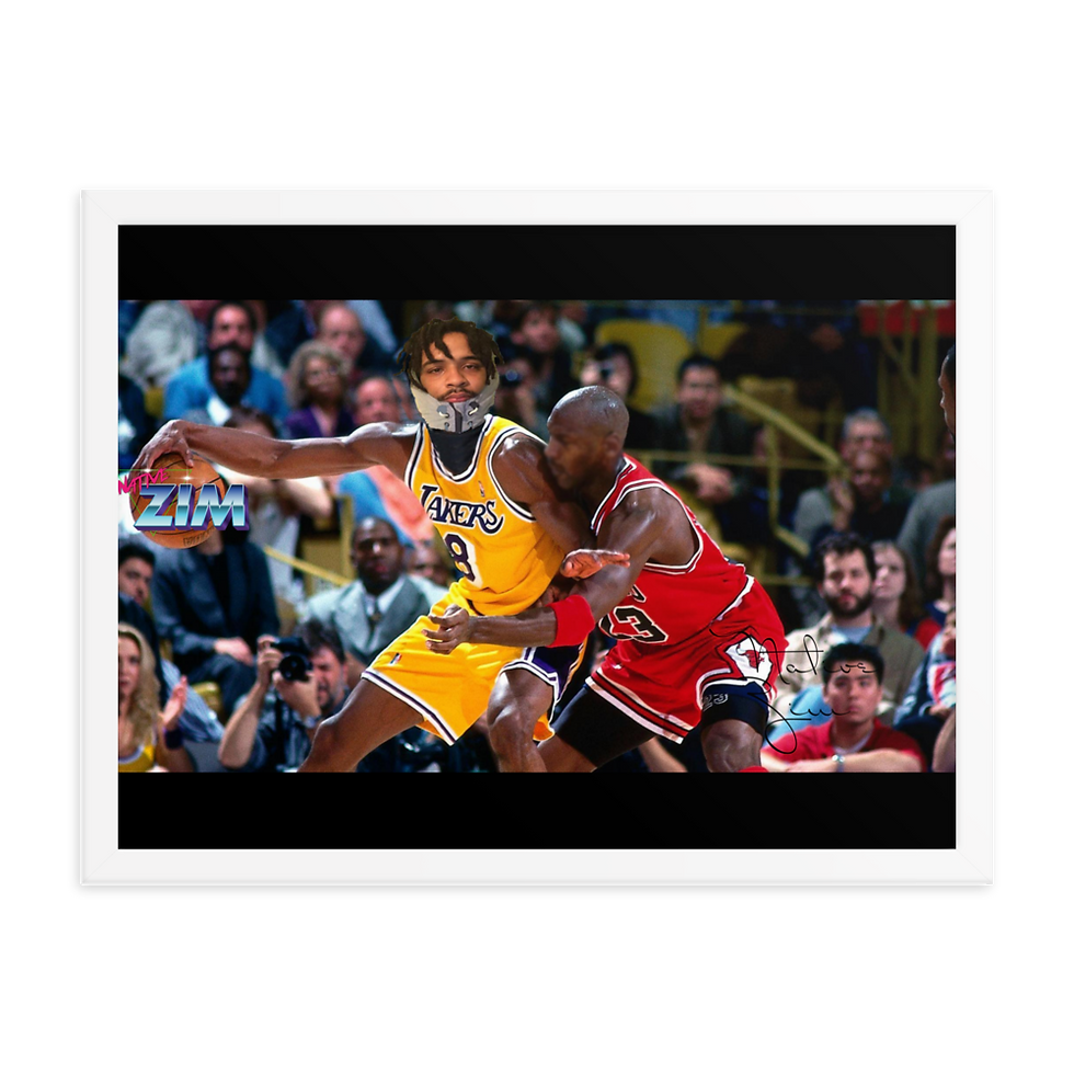 Thumbnail: Freeze Frame Native Zim Vs Mike Meme Framed poster