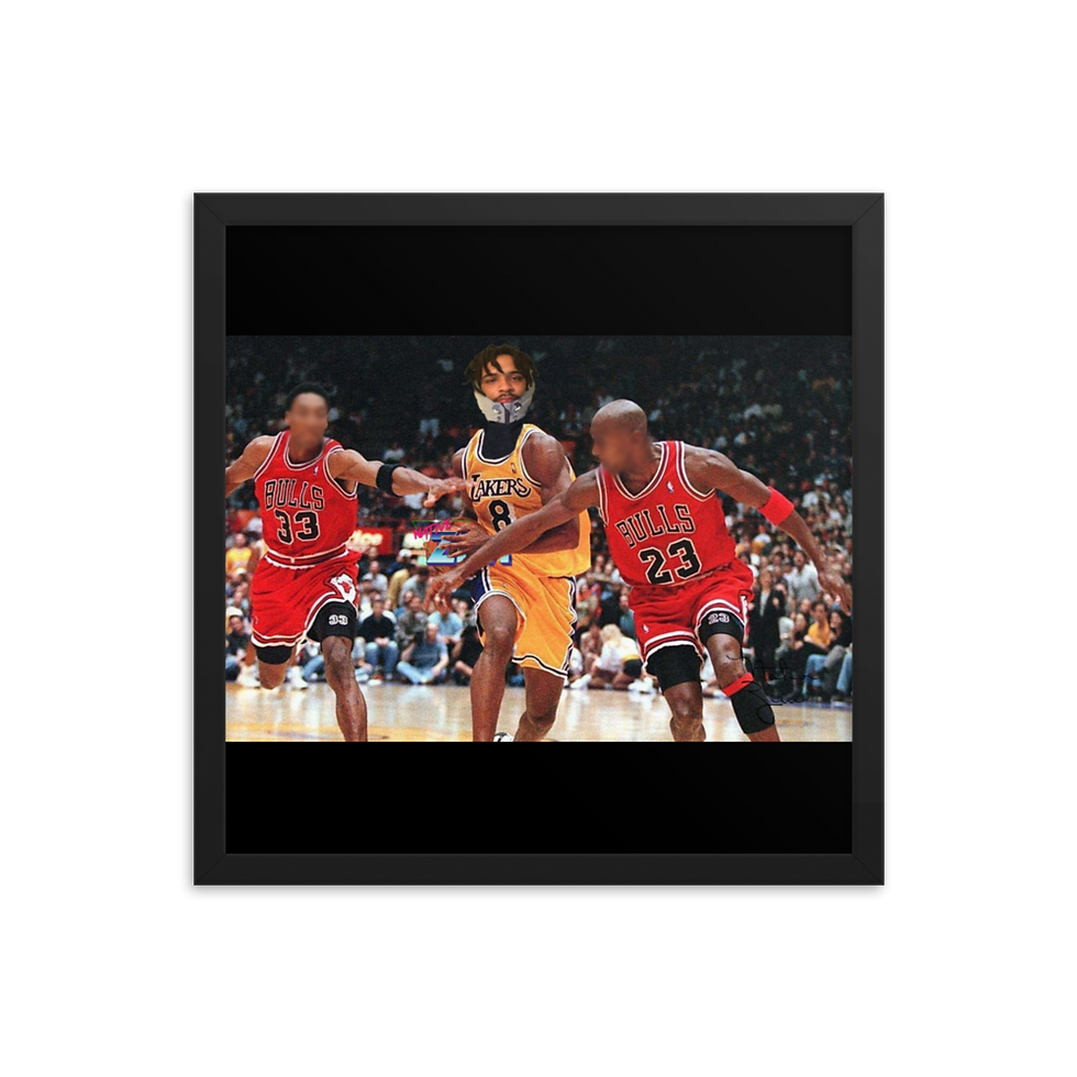Thumbnail: Freeze Frame Native Zim Vs Mike Scottie Meme Framed poster