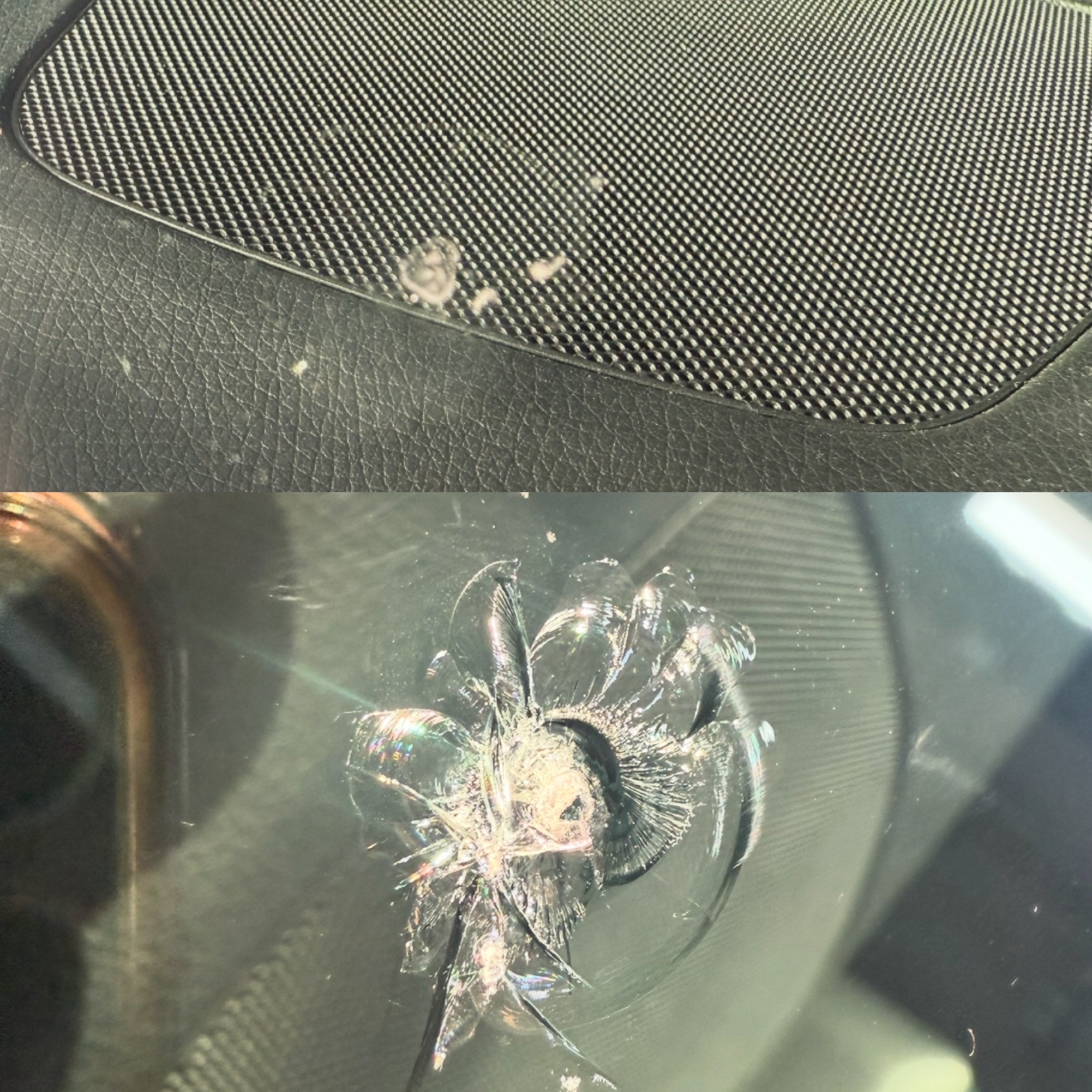 Close up windshield chip repair photo by Chip Doctor of Sioux Falls