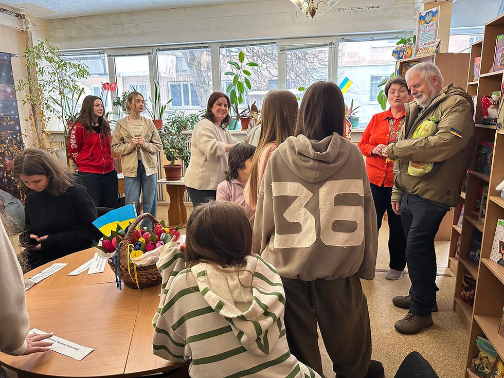 Visit to a library near Berestyn. Here, too, we will try to provide more support in the future. More information will follow at a later date.