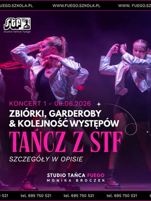 Koncert 1 - Zbiórki, Garderoby & Kolejność Występów