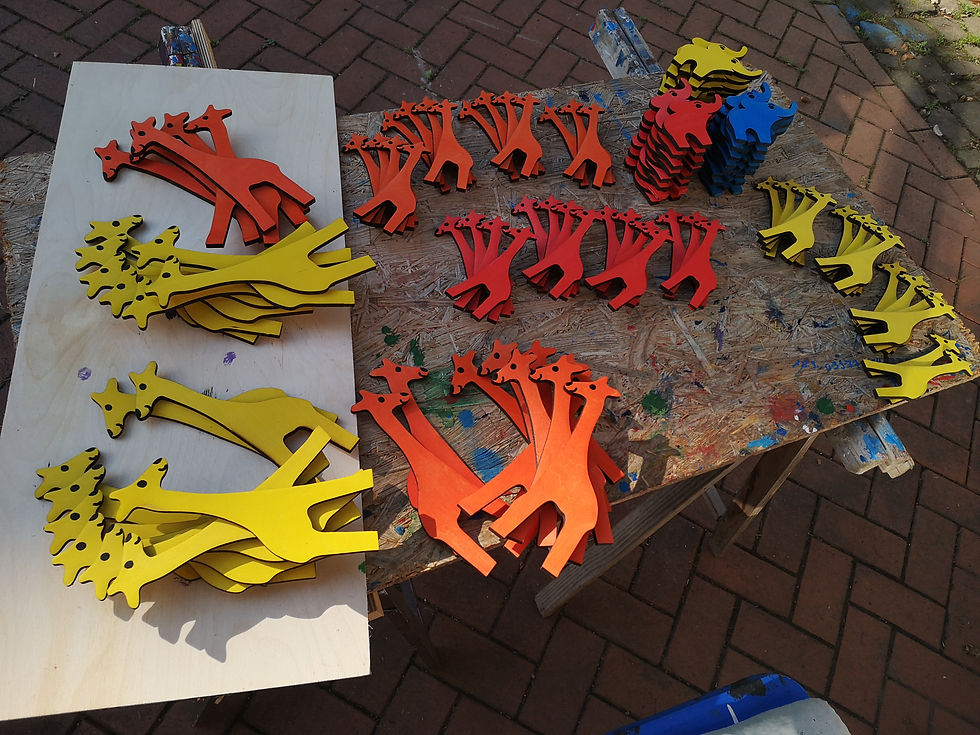 Miniaturbild: Garderobe klein - 3 Giraffen
