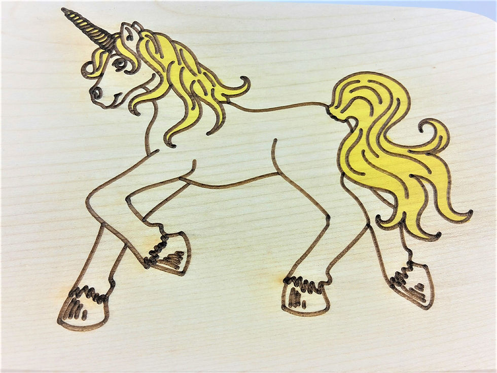 Miniaturbild: Frühstücksbrettchen Einhorn gold - auch graviert