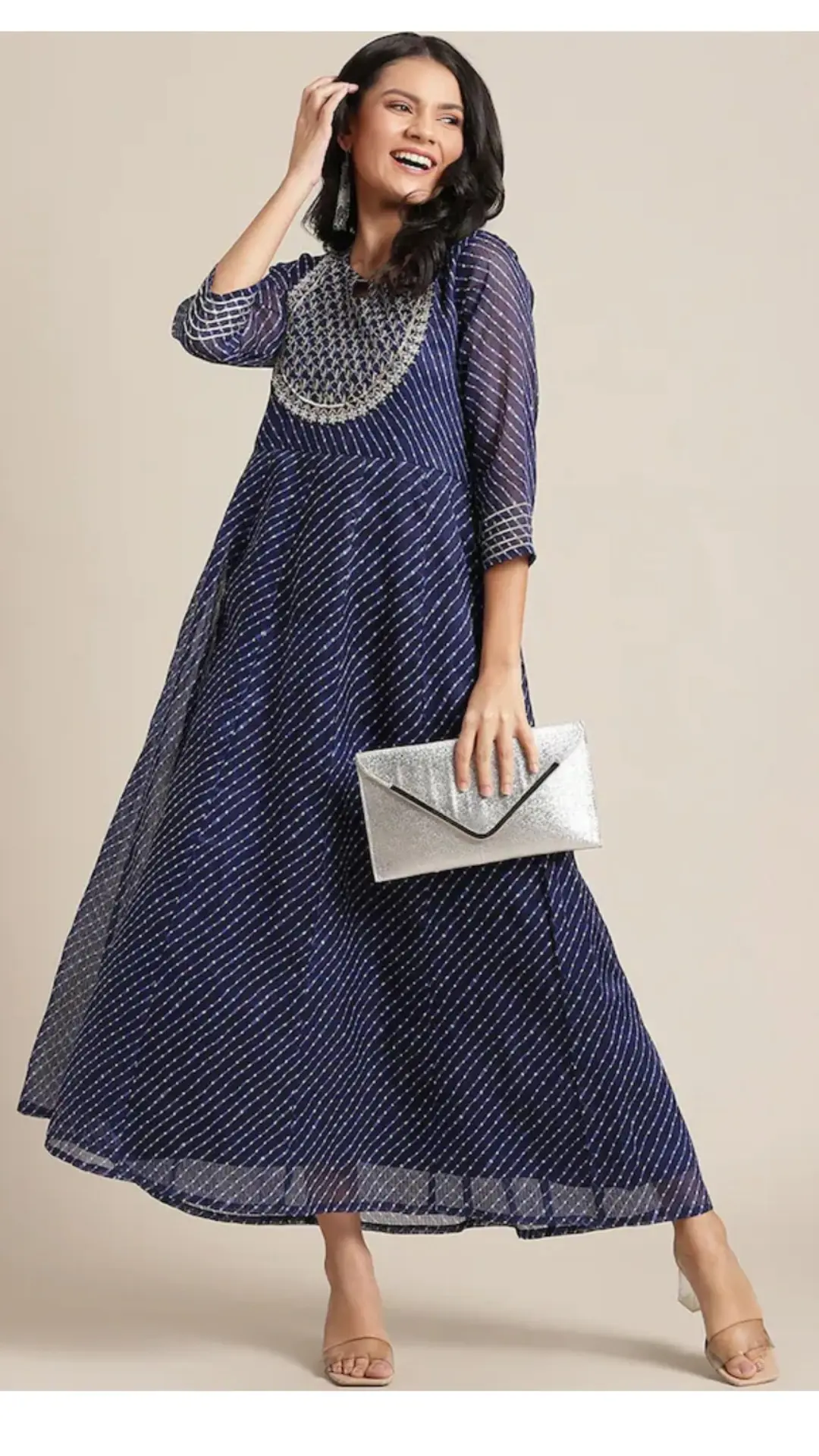 Long cotton embroidery dress