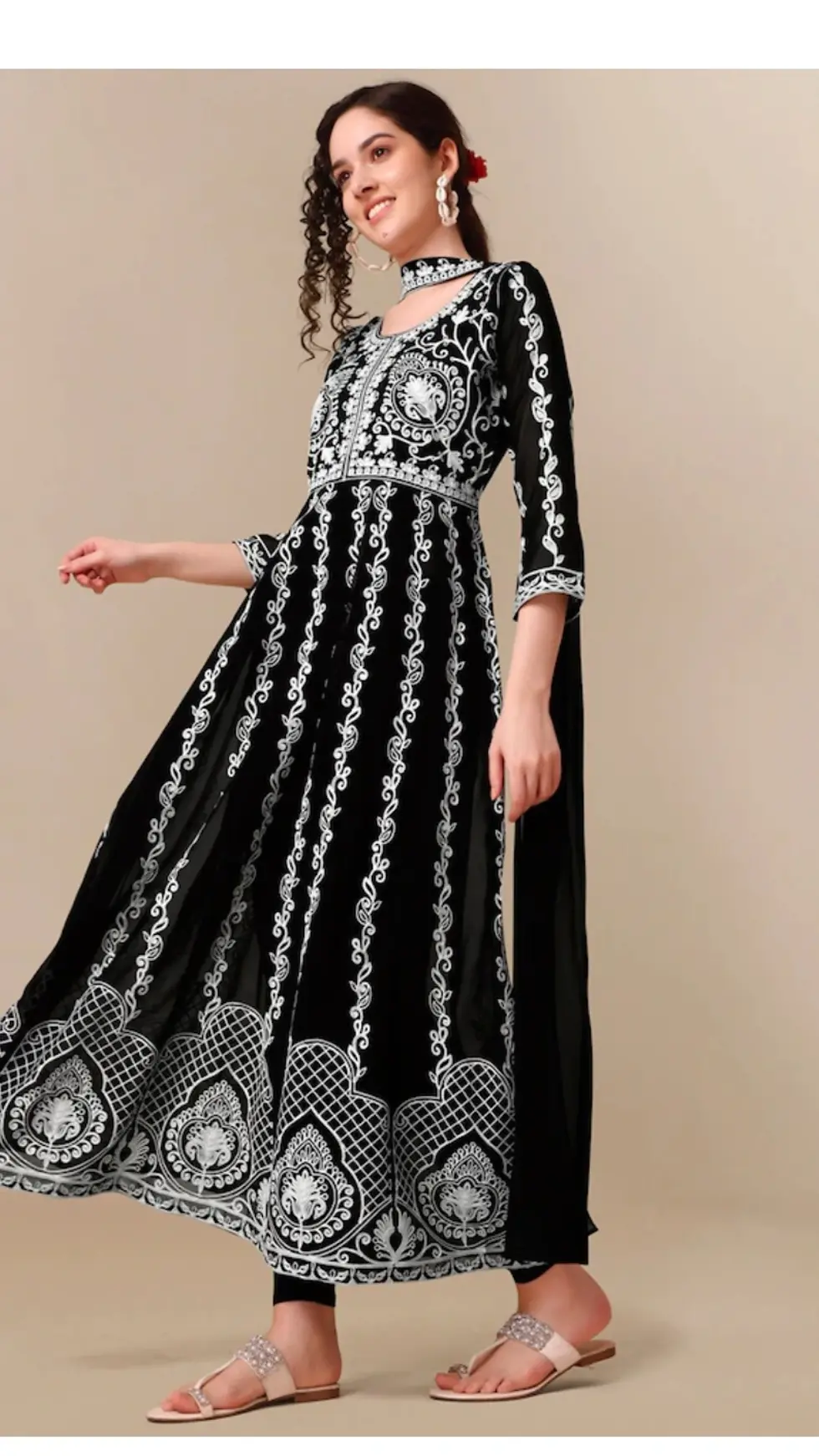 Thumbnail: Embroidery kurta with dupatta set ( no pants )